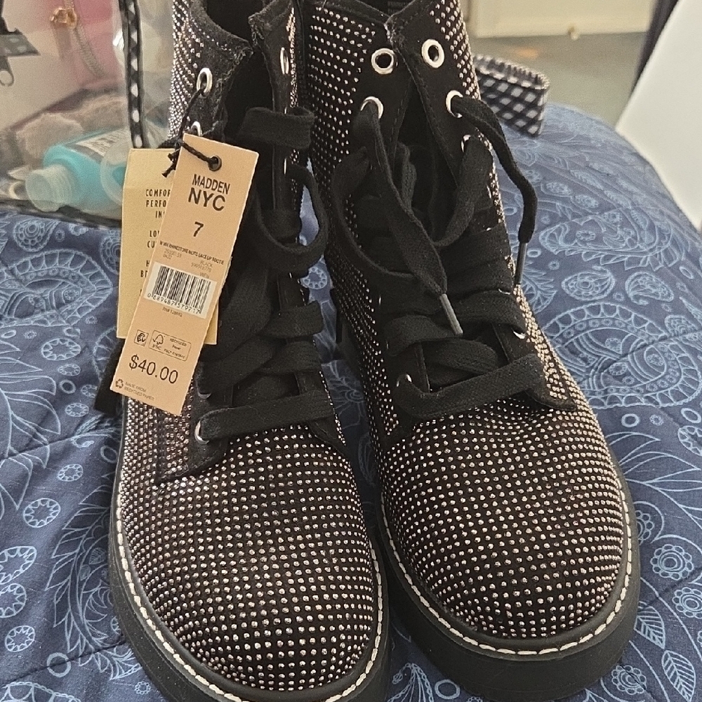 Madden NYC Black Ankle Boots for Women